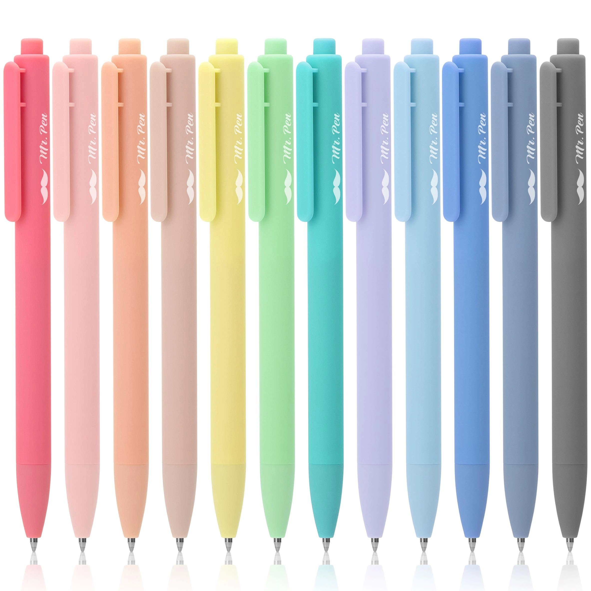 Retractable Gel Pens - 12 Pack 0.7mm