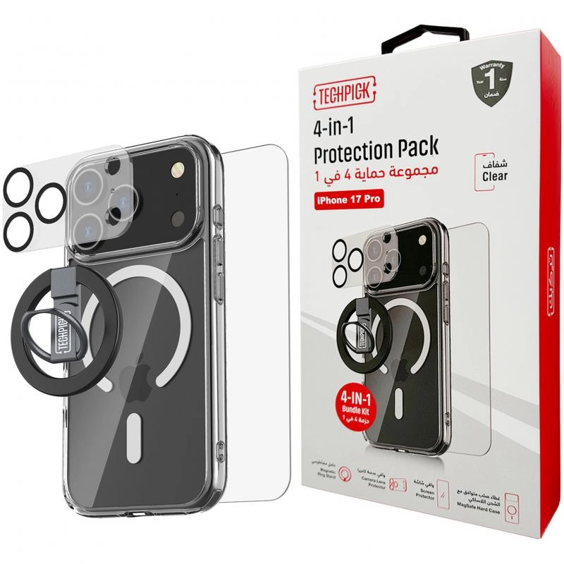 Hard Case + Tempered Glass + Camera Lens Protector + Magnetic Stand Smartphone Case Bundle with MagSafe for Samsung Galaxy S25 Ultra