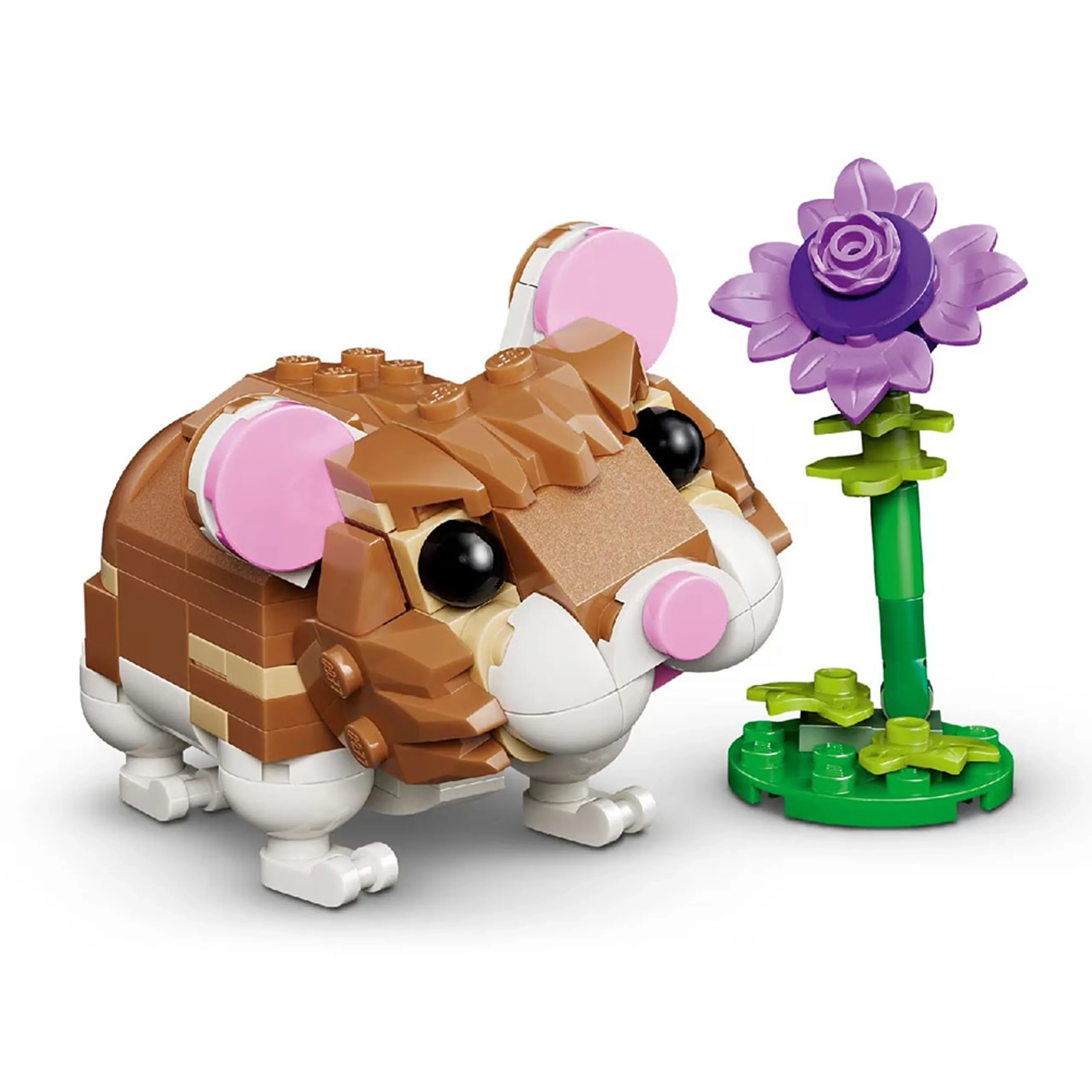 Cute Hamster with a Flower (31376) - 3in1
