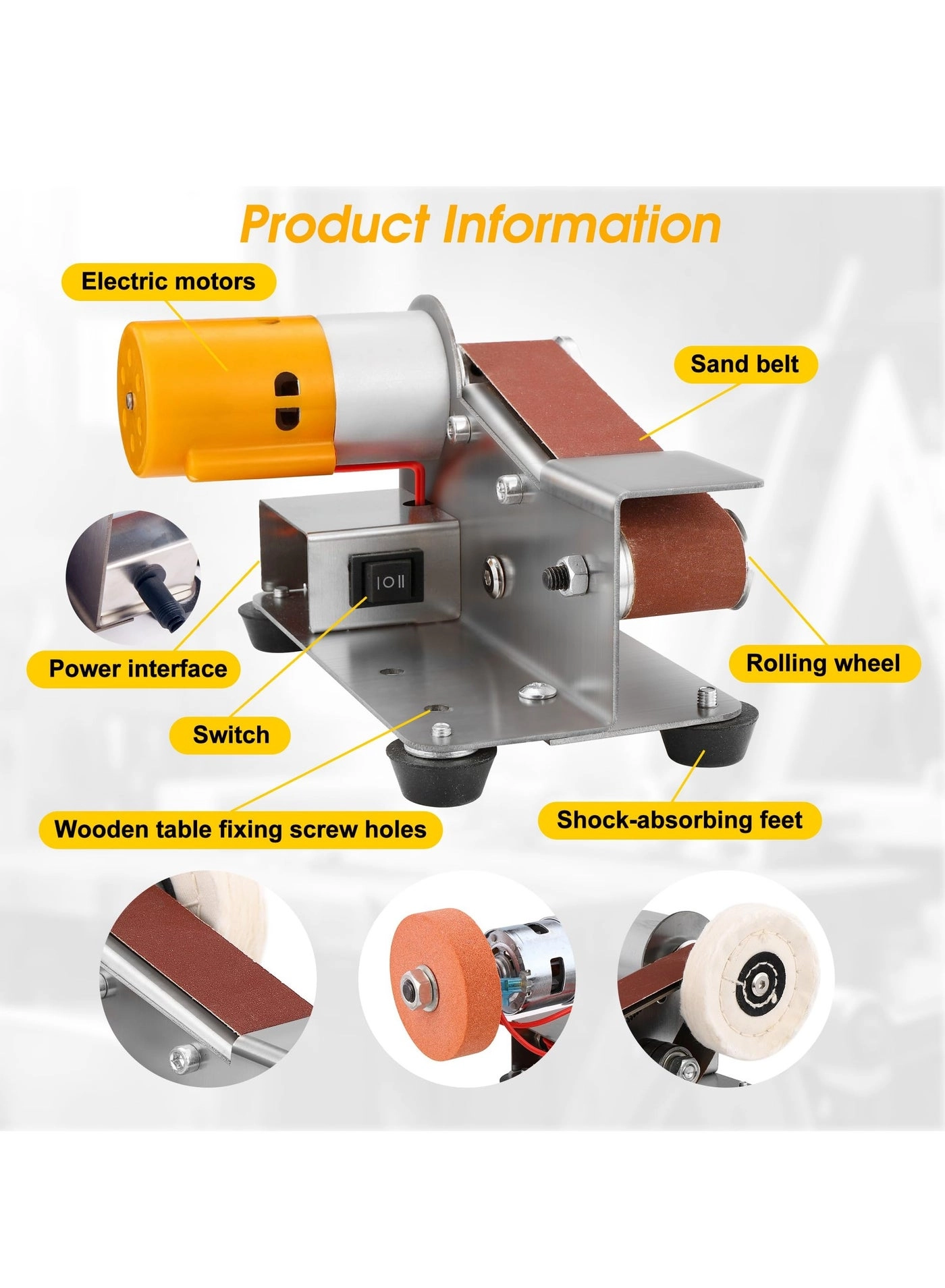 Mini Belt Sander - 15 Degree 7 Speed Kit