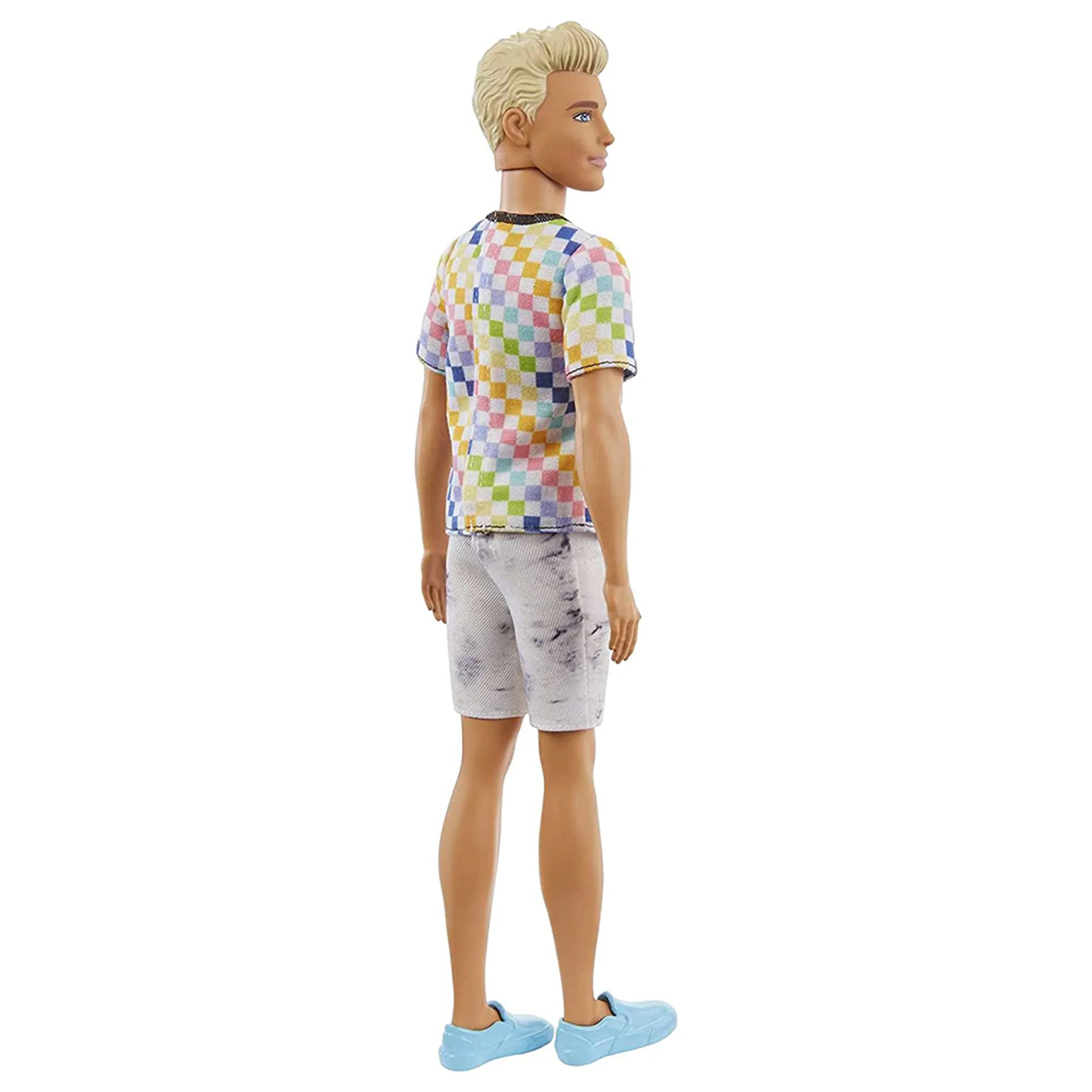 Ken Fashionistas Doll 174 - Plastic Blonde Checkered Shirt Ages 3+