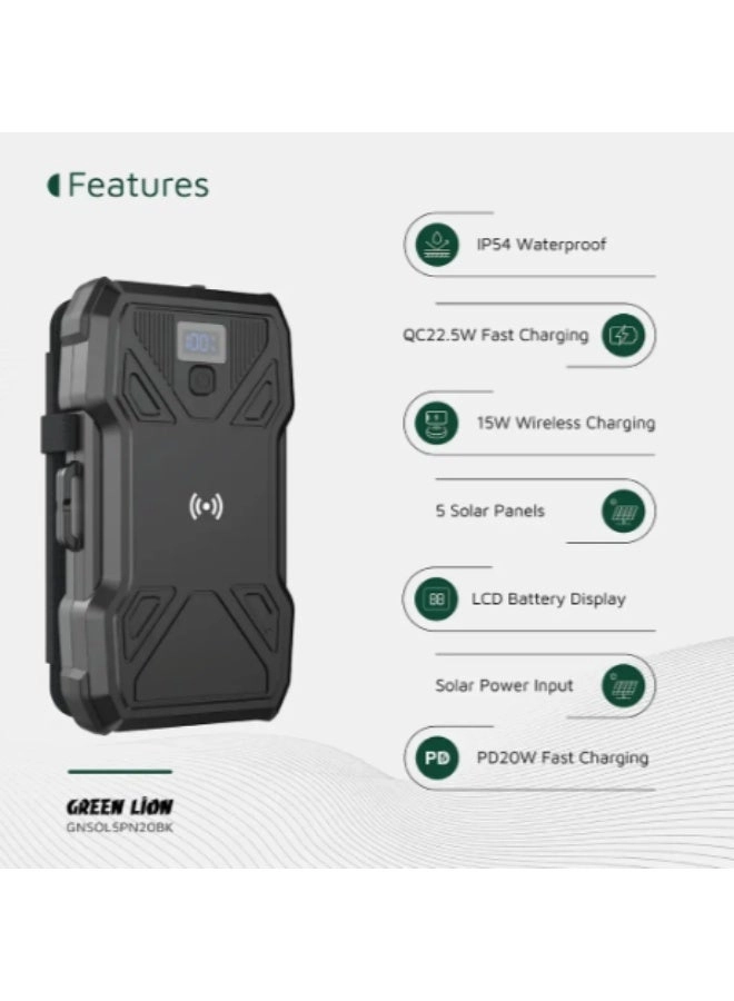 GREEN LION Solar Max - 30000mAh 22.5W
