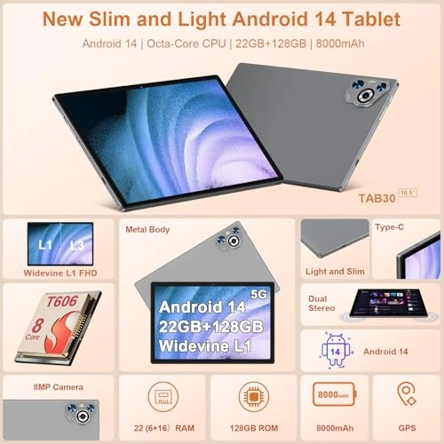 Tablette Tactile - 128GB 10.1"