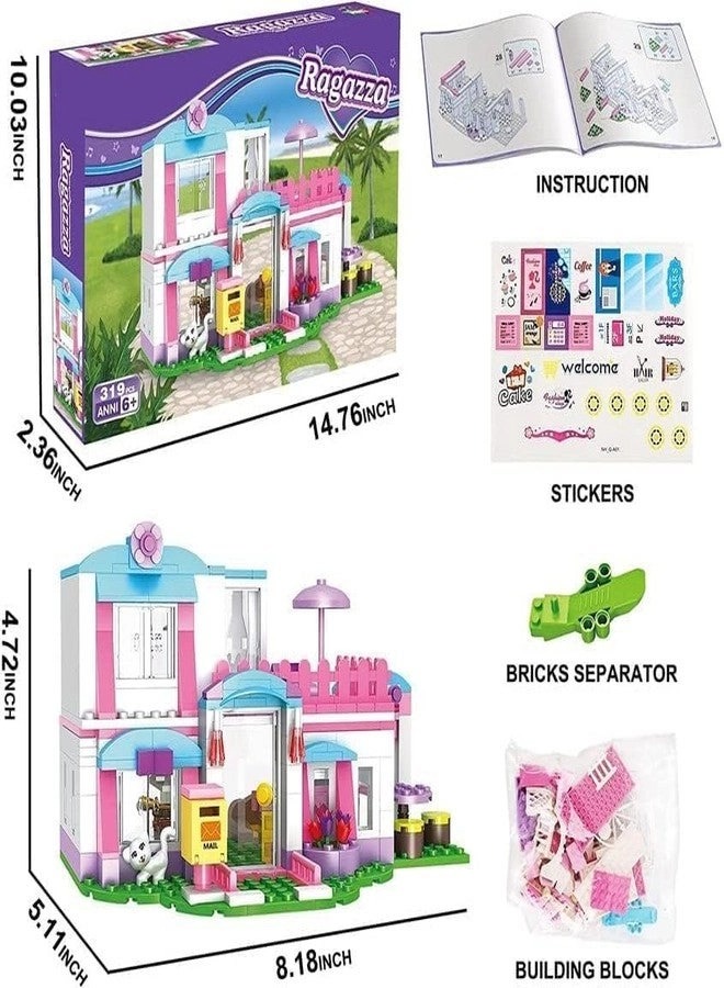 Kids Building Blocks - Pink Beach Villa Swing