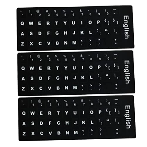 Keyboard Sticker - Black 3pcs Non-Transparent