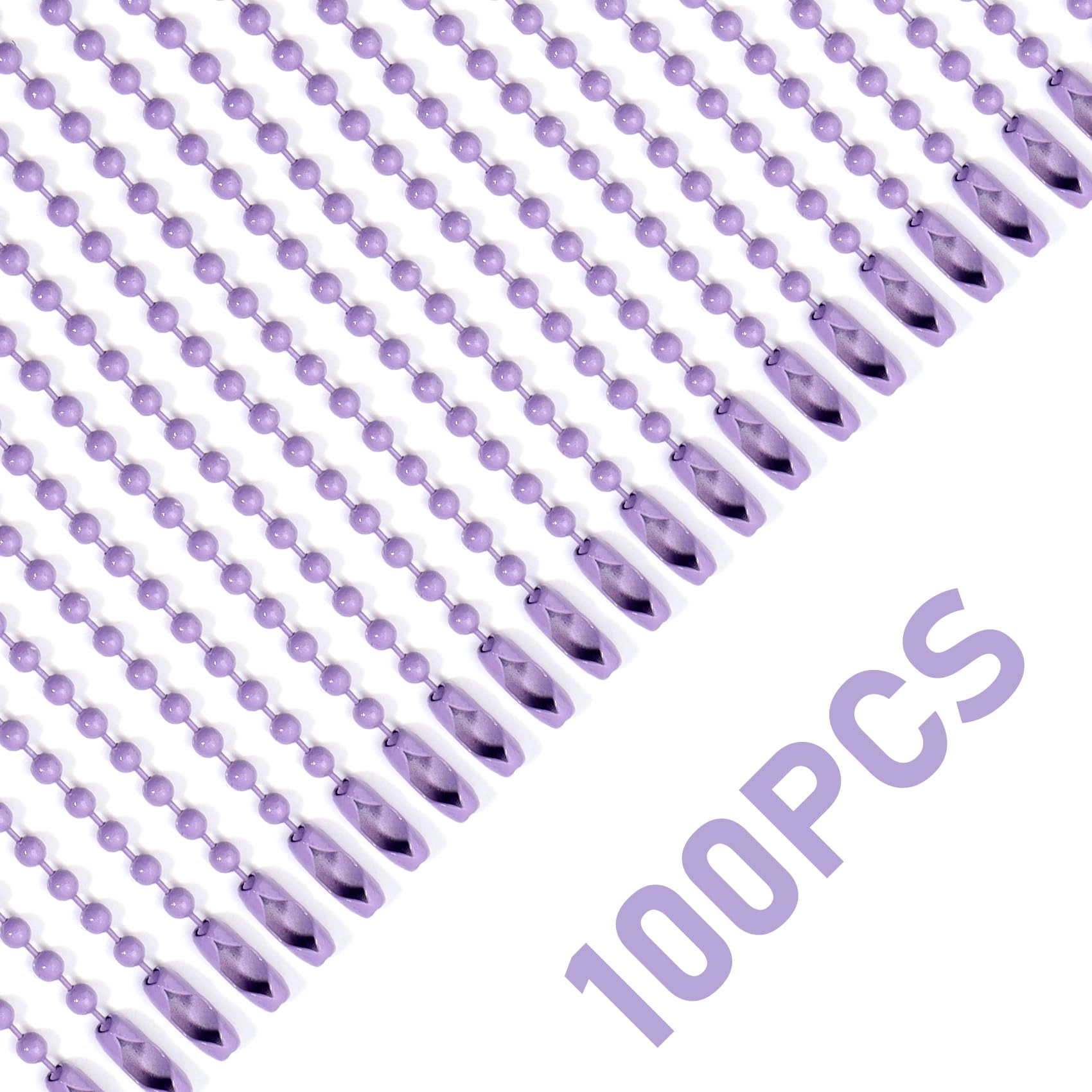Ball Beads Chains - 20Pcs Purple 4 Inch