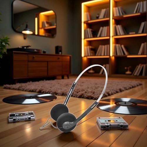 Retro Over-Ear Wired Headphone
