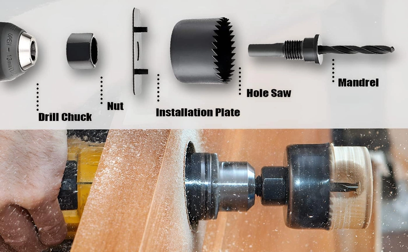 Wood Hole Saw Cutting Set - 1964mm wood plastic drywall and thin metals
