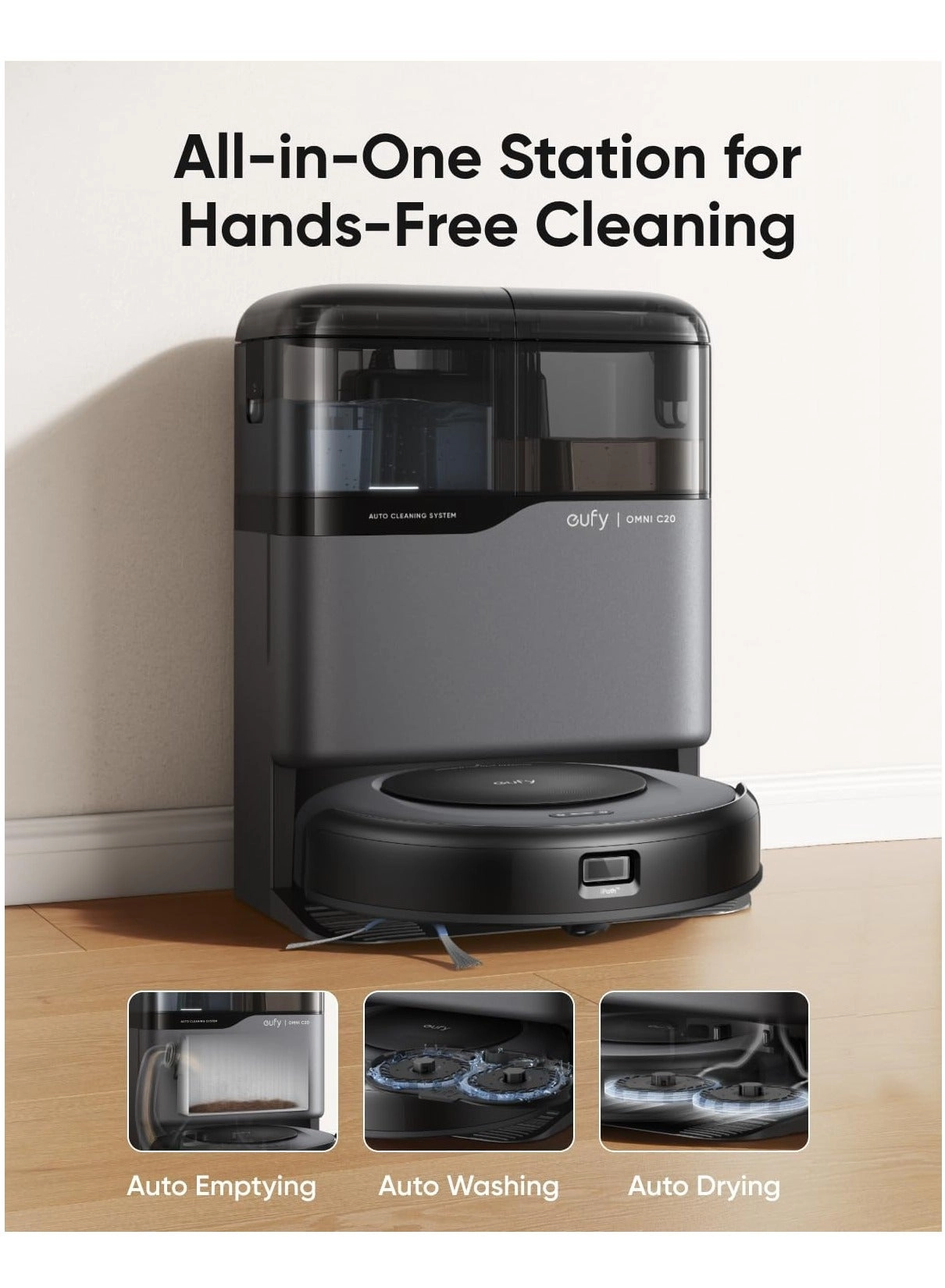 Omni C20 - All-in-One Station with Auto-Emptying & Mop Washing