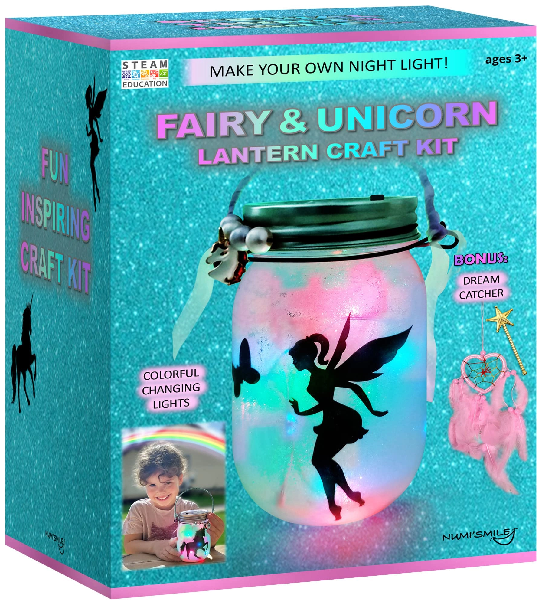 numi'smile Lantern Night Light Craft Kit Unicorn & Fairy - 3+ years 1 pcs