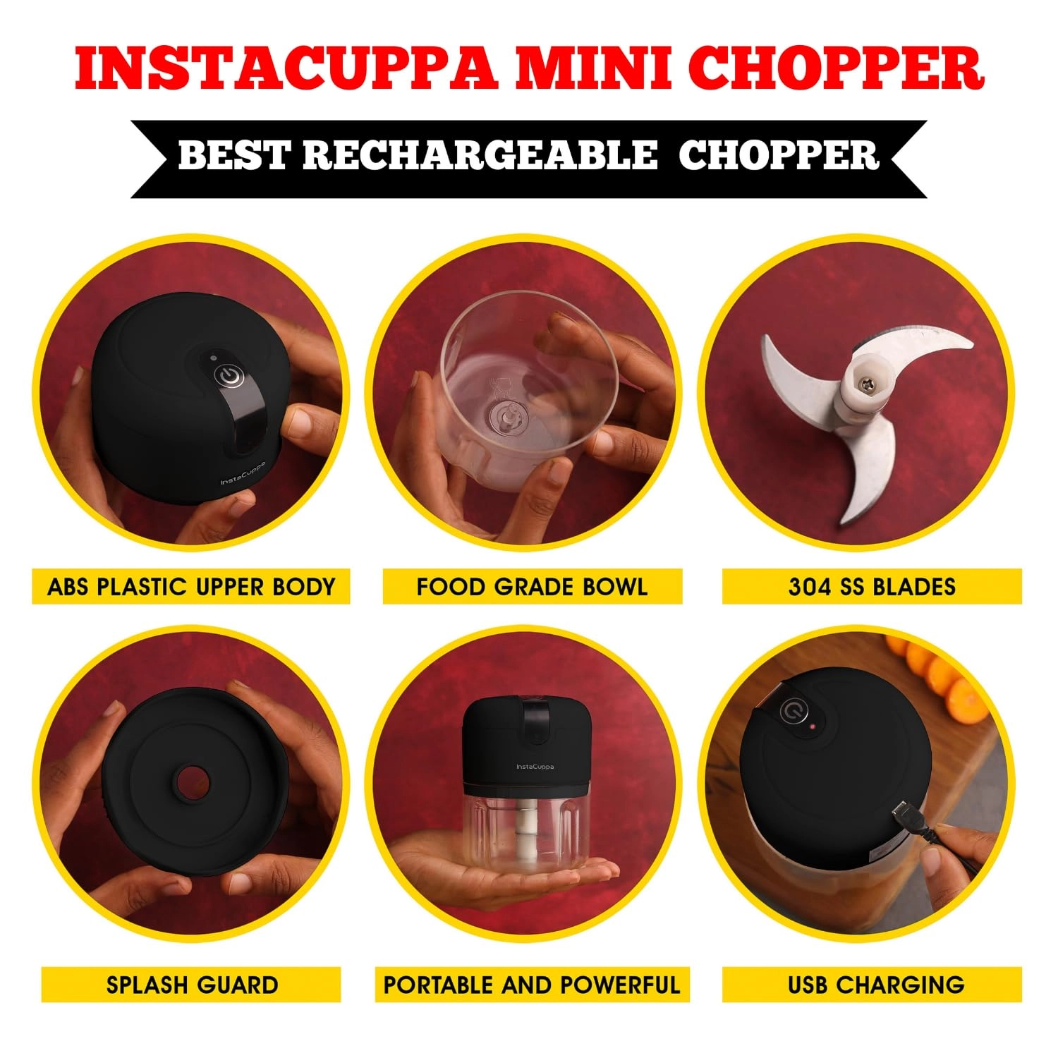 Mini Electric Chopper - 250 ML USB-C