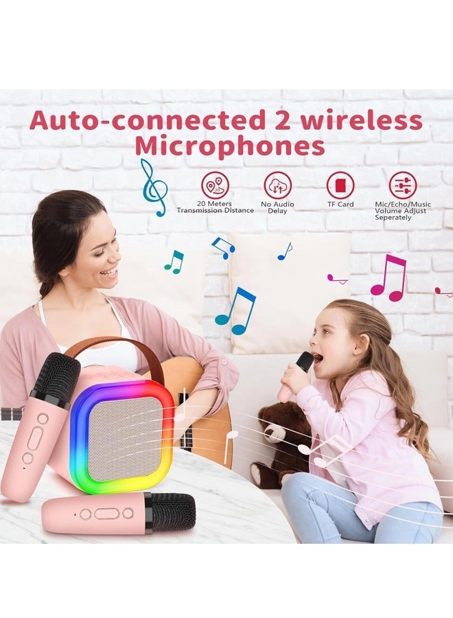Portable Karaoke Machine - 2 wireless microphones