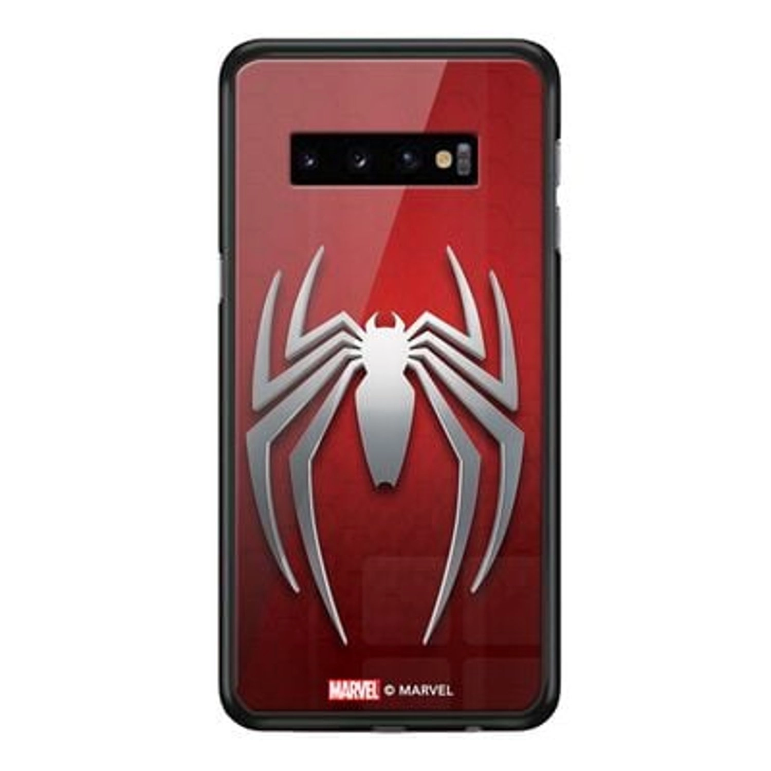 Wackylicious Spiderman Red Logo Back Case for Galaxy S10 Plus