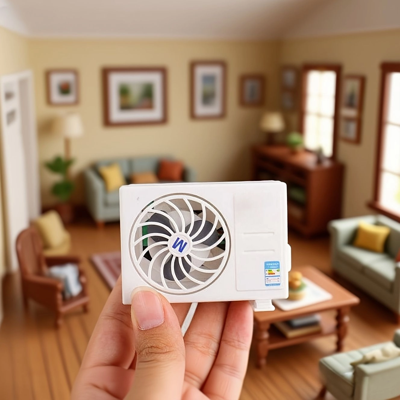 Generic Miniature Air Conditioner - 1:12 scale Indoor Outdoor Units