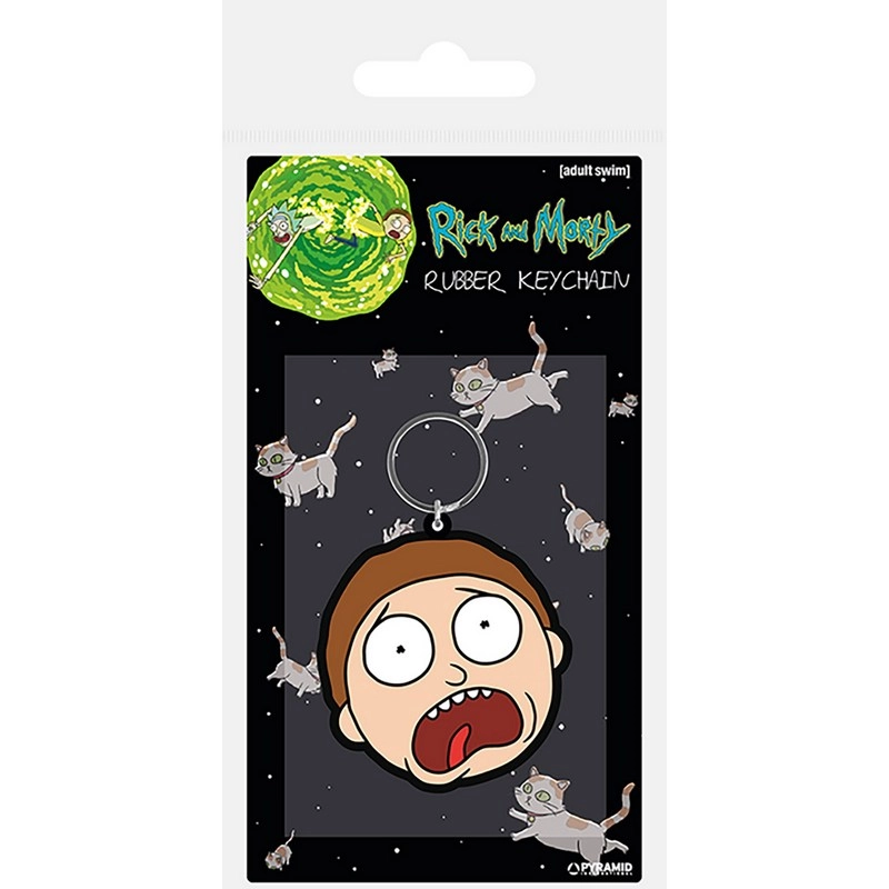 Pyramid International Rick And Morty Terrified Face Rubber Keychain