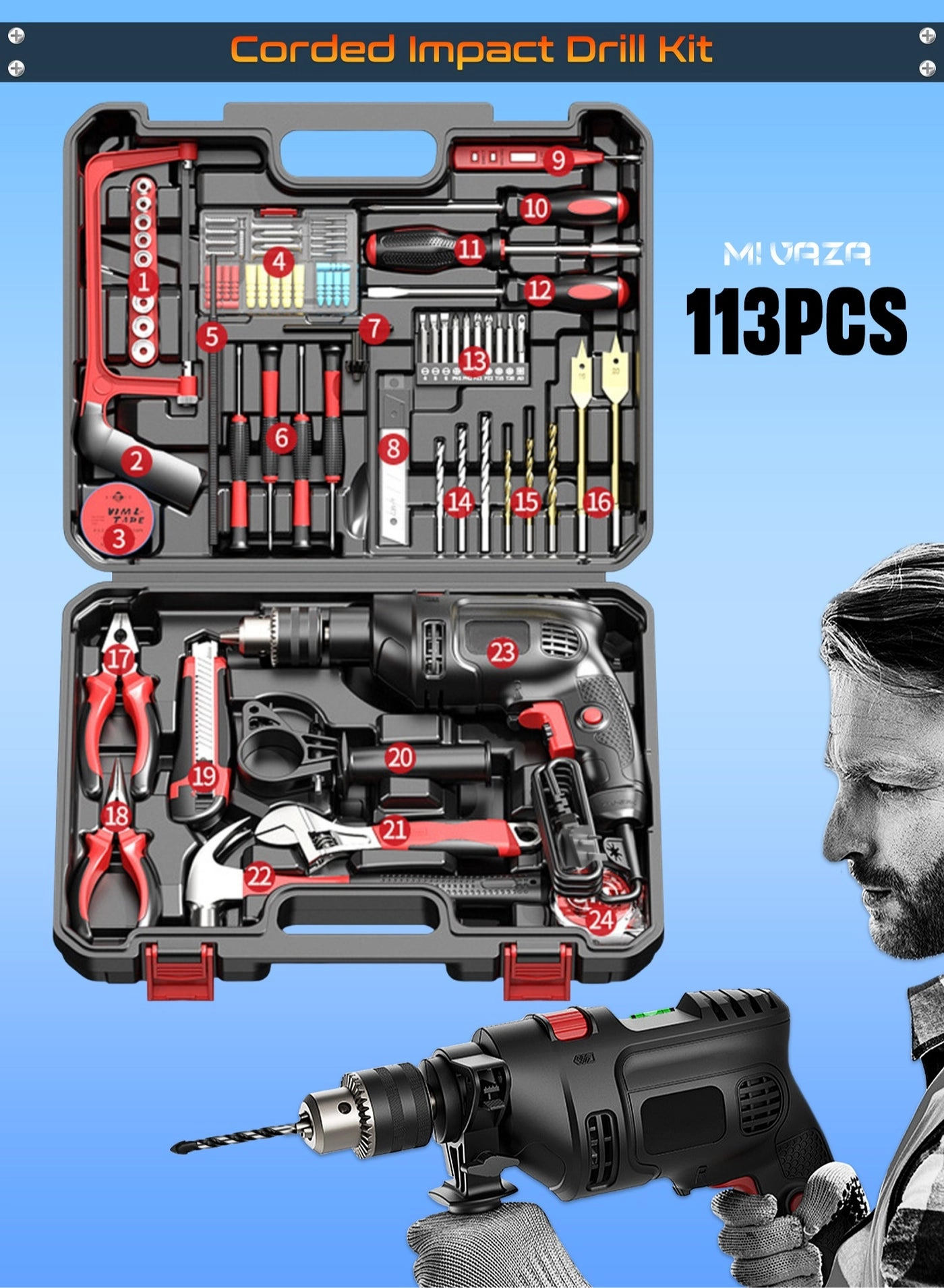 Mi VAZA Corded Hammer Drill Kit