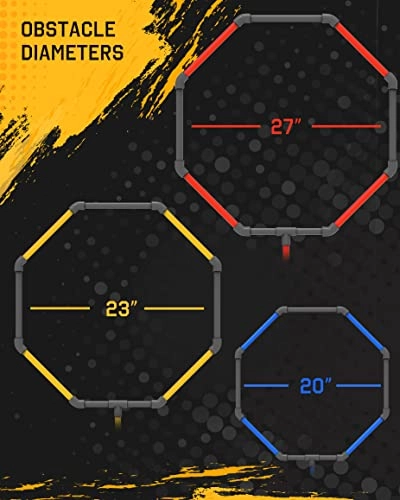 Drone Obstacle Course Kit - 3 Hoop Sizes 20 inch / 23 inch / 27 inch Stopwatch