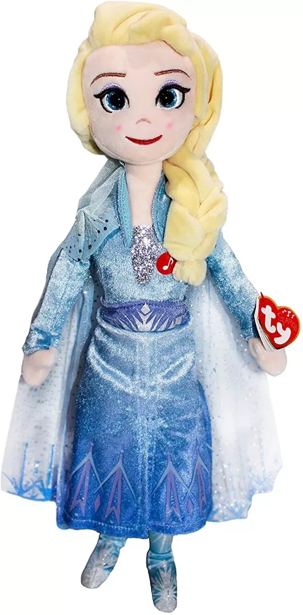 TY Elsa Plush Doll - 35cm with Sound Ages 3+
