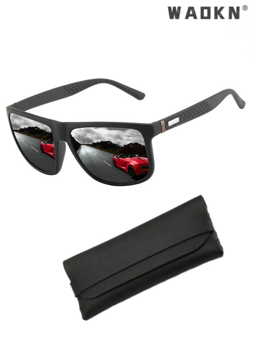 Polarized Square Sunglasses - 45mm Grey