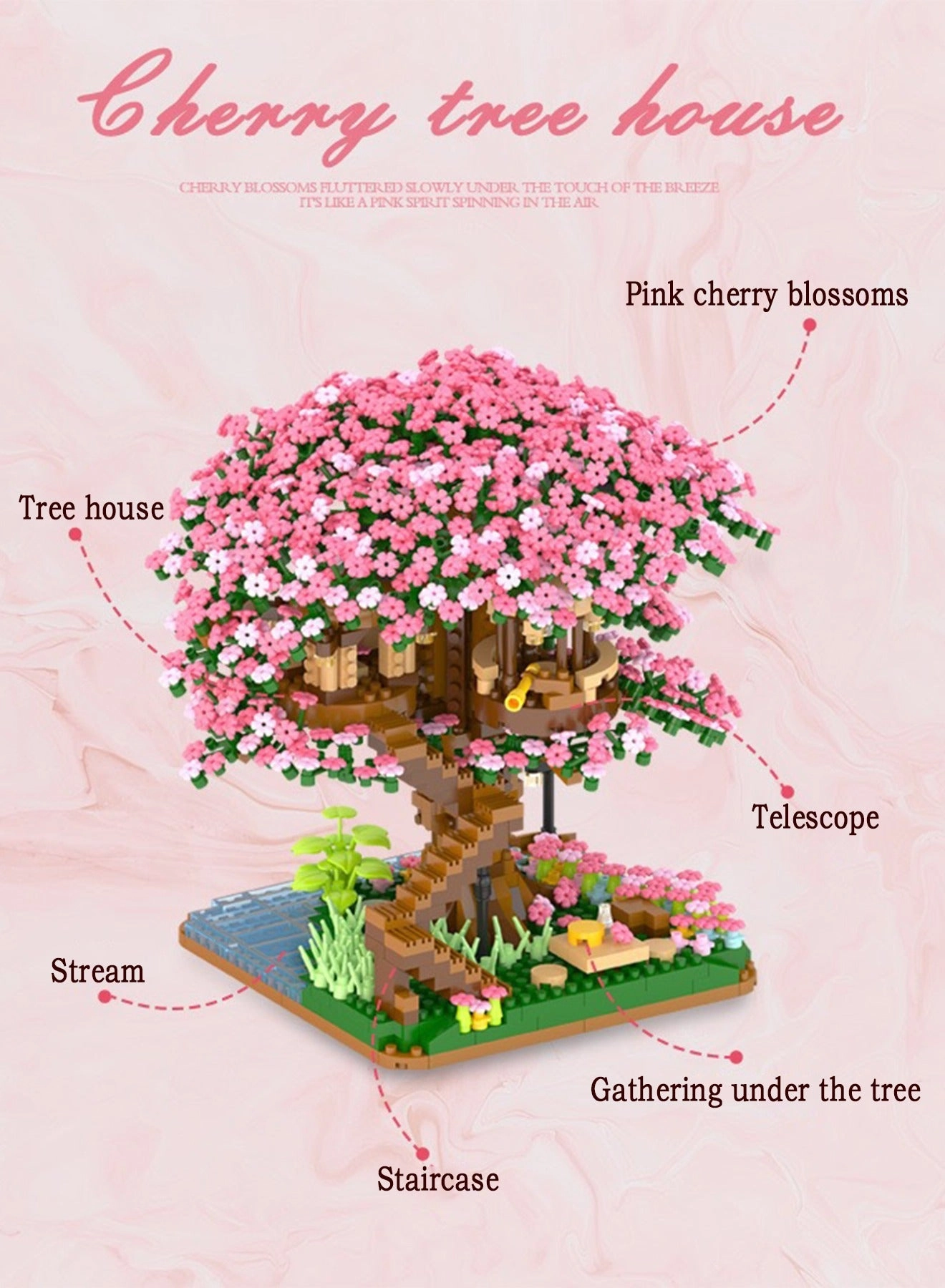 Cherry Blossom Building Blocks - Flowers 2008pcs