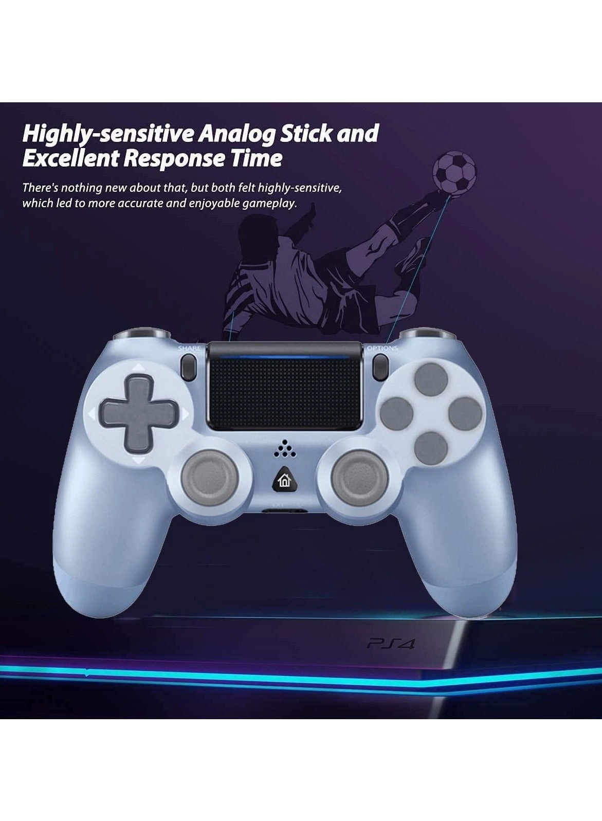 Wireless Remote Controller - Dark blue + Light blue PS4 PC Android