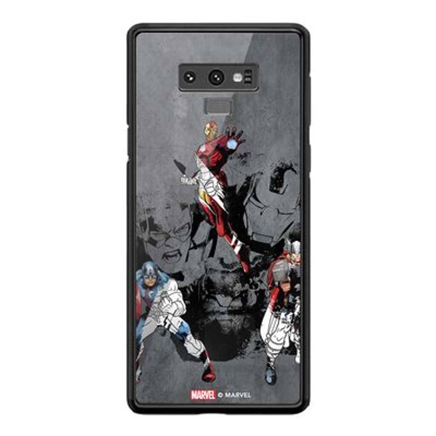 Avenger'S Best Trio Samsung Note 9 Cover - TPU Bumper Case + Tempered Glass Back Back Case for Galaxy Note 9