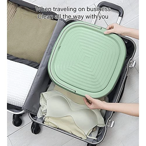 XHTONGSH غسالة قابلة للطي للطي المحمولة, غسالة صفرية اوتوماتيكية, عمل هادئ, الضوء الأزرق, ملابس داخلية غسل الملابس او عنصر صغیر, طاقة ومنطقة (Color : Green)