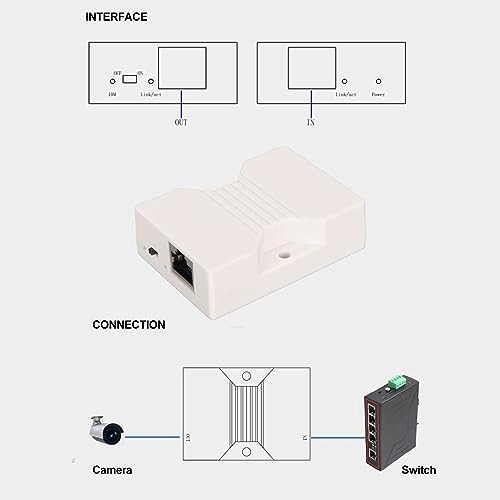 PoE Signal Extender - 2 RJ45 Ports IEEE 802.3af IEEE 802.3at 10/100M