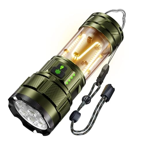 YM-A19-001 Flashlight - Green Aluminum Battery Powered