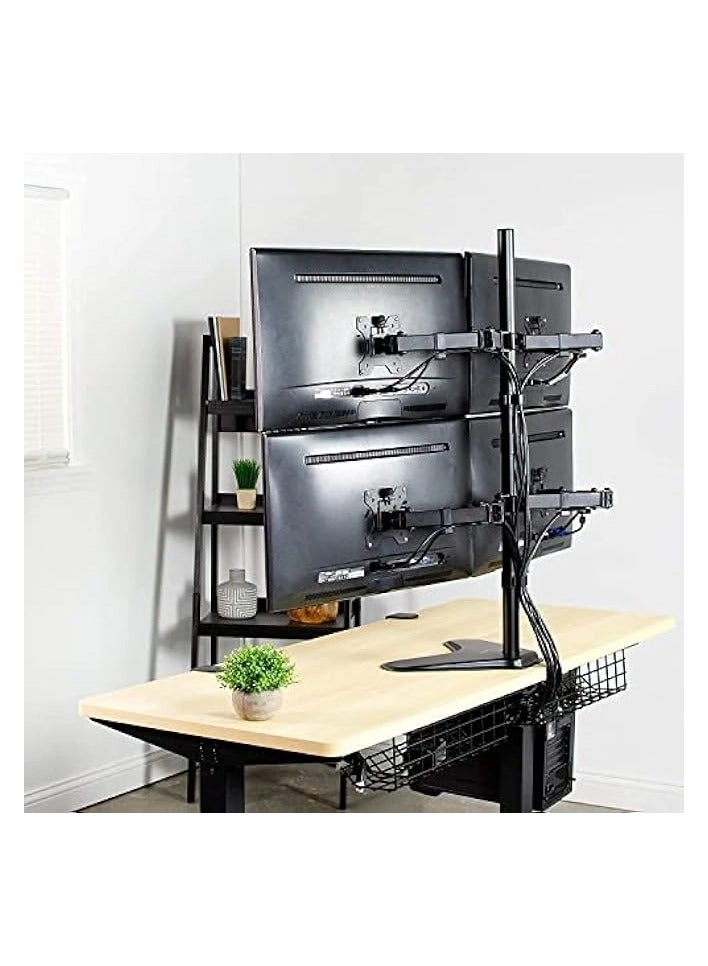 Quad Monitor Desk Mount - four 19-32 inches 75x75mm or 100x100mm