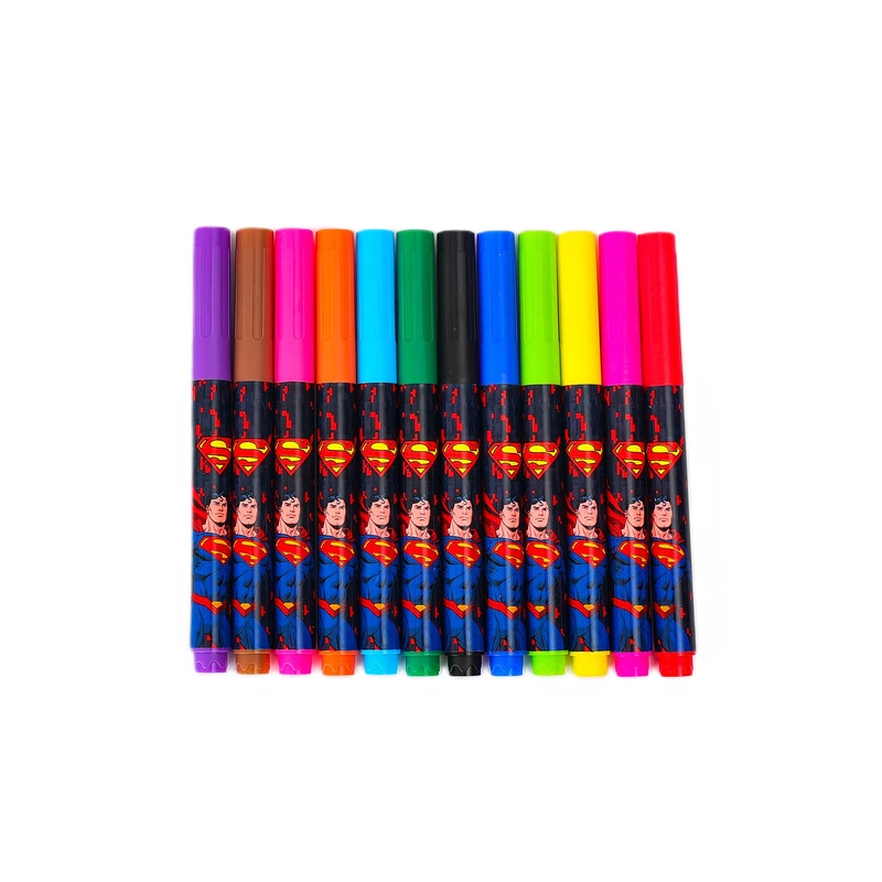 Superpower Marker Pen - 12 Pens Multicolor