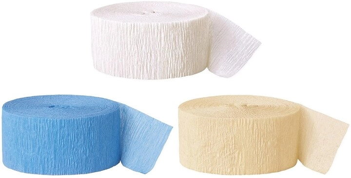 Crepe Paper Streamer - 3 Rolls Birthday