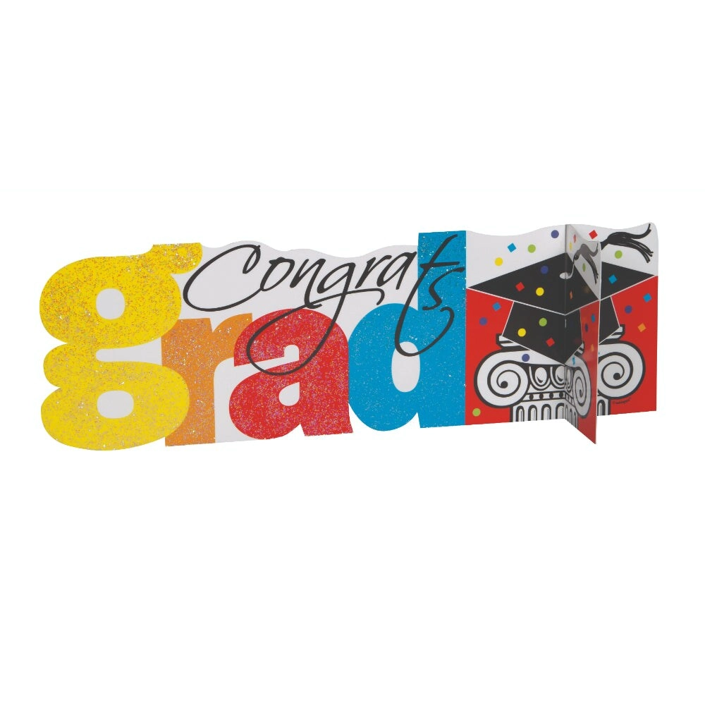 Party Zone Colorful Cap Grad 3D Centerpiece