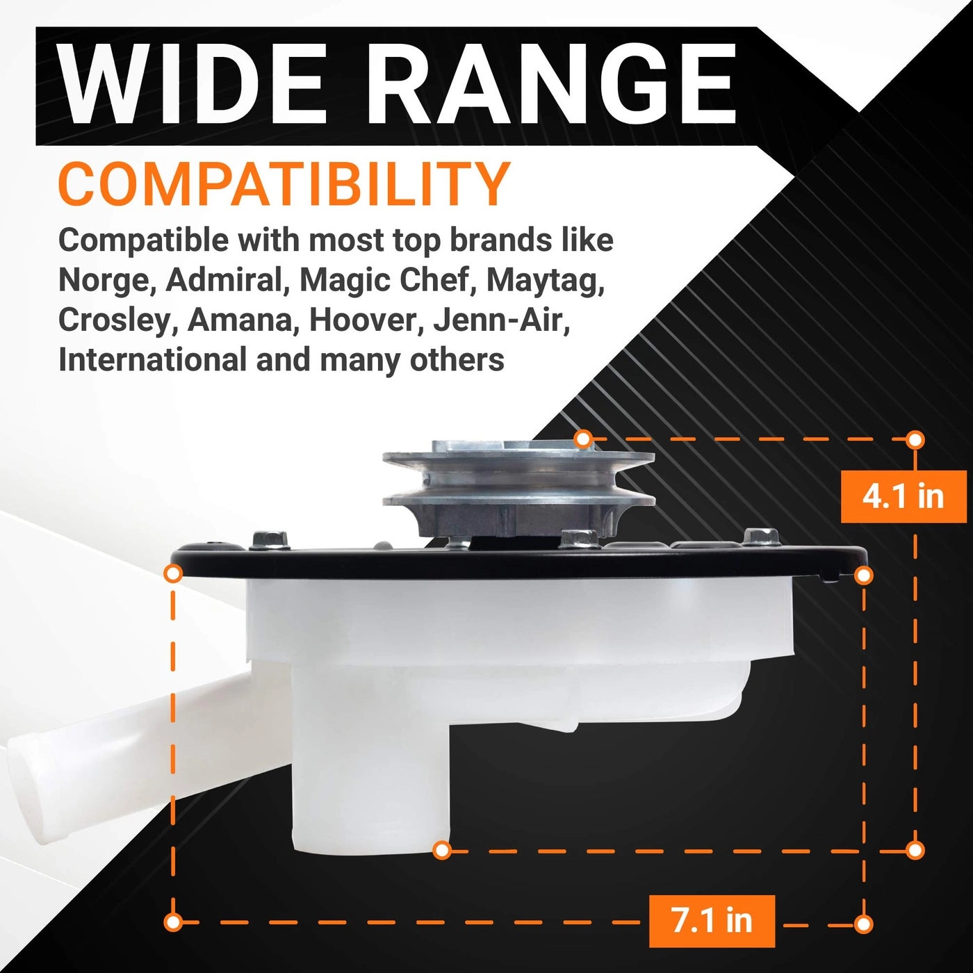 Washer Drain Pump with Pulley