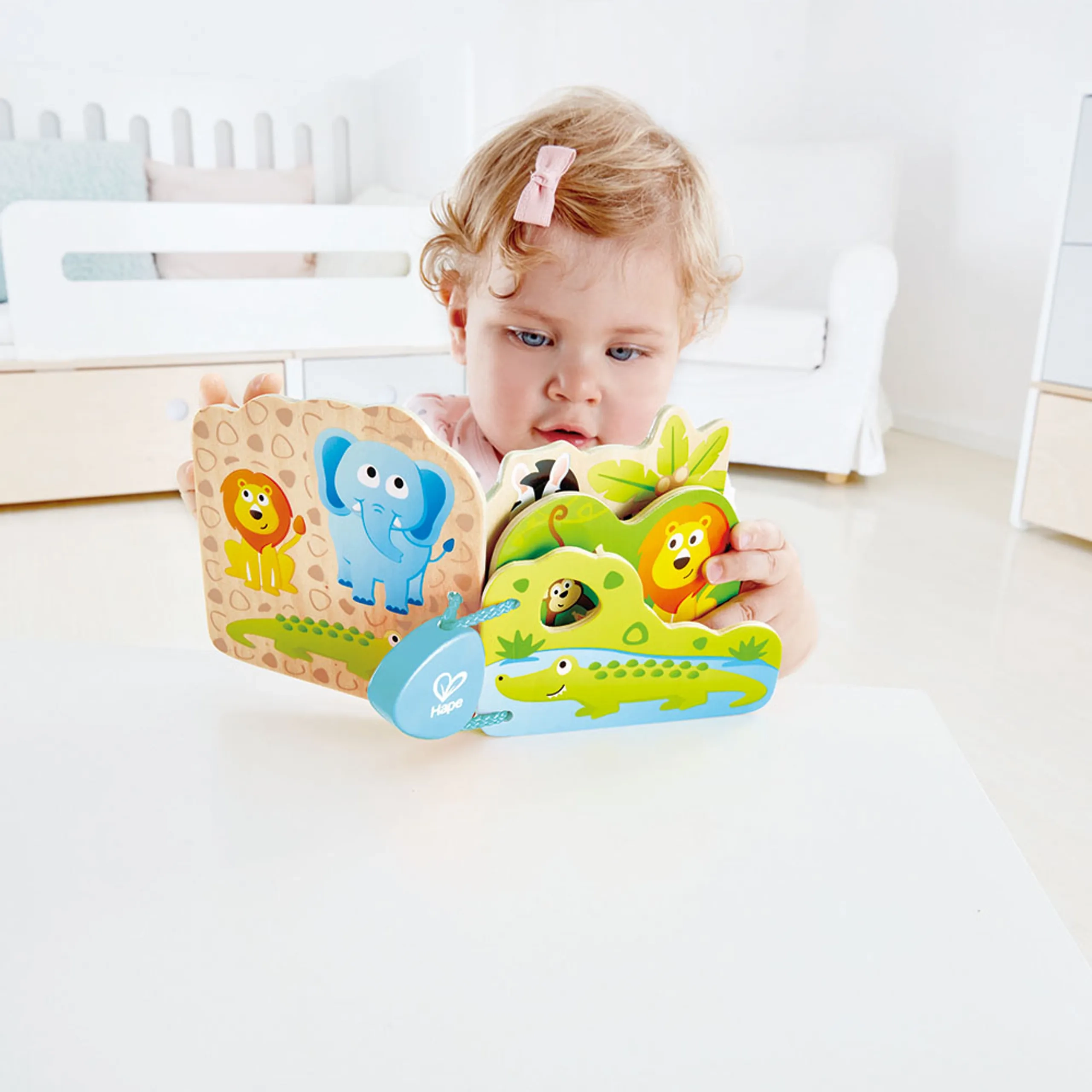 Musical Walker + Shape Sorting Box + Baby's Wild Animal Book - Suitable for 10 months and above