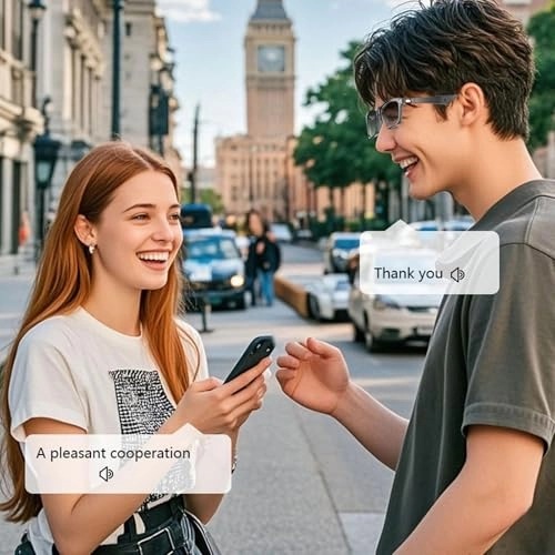 Smart Translation Glasses - Real Time Translation Built-in Mic Speaker 80mah