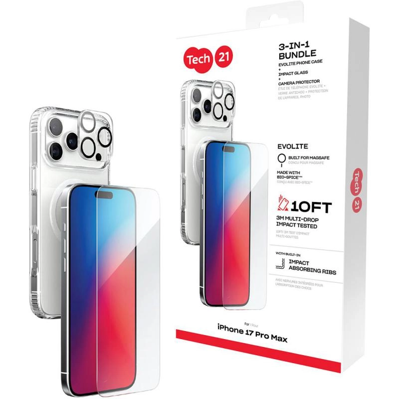 Evo + Impact Glass + Camera Lens Protector - MagSafe Clear for iPhone Air