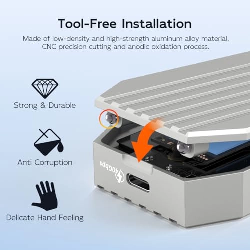 M.2 NVMe SSD Enclosure - 40Gbps USB4