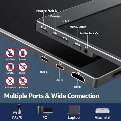 Portable Monitor - 1080P 15.6 Inch