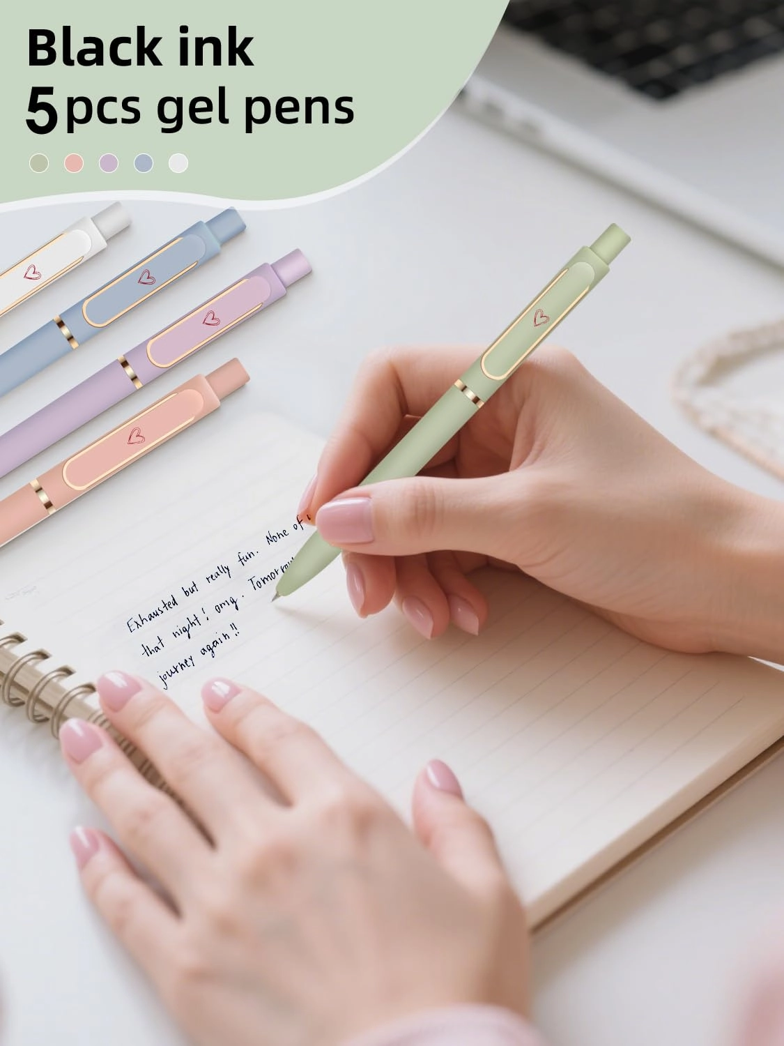 Gel Pens - 5 Pcs 0.5mm