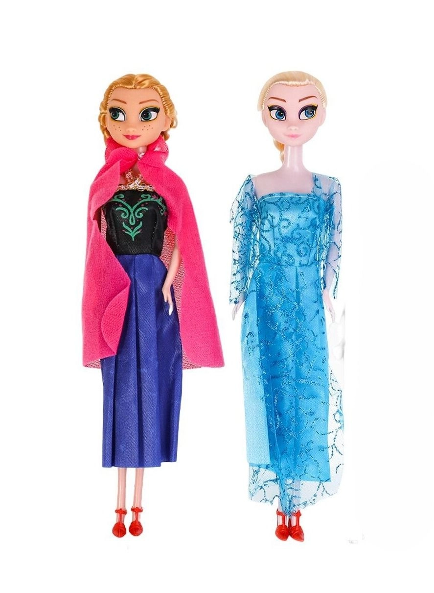 Anna Princess Barbie Doll + Elsa Princess Barbie Doll - Ages 36+