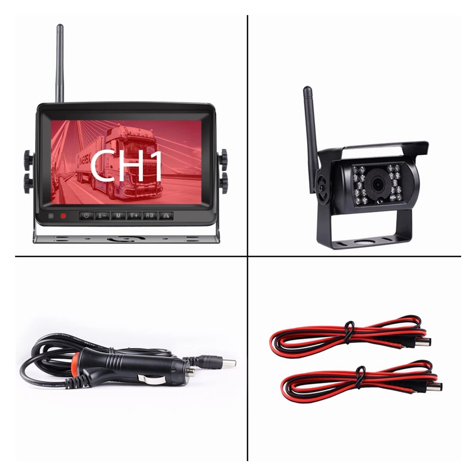 LIOKM Wireless Car Monitor - 7 Inch
