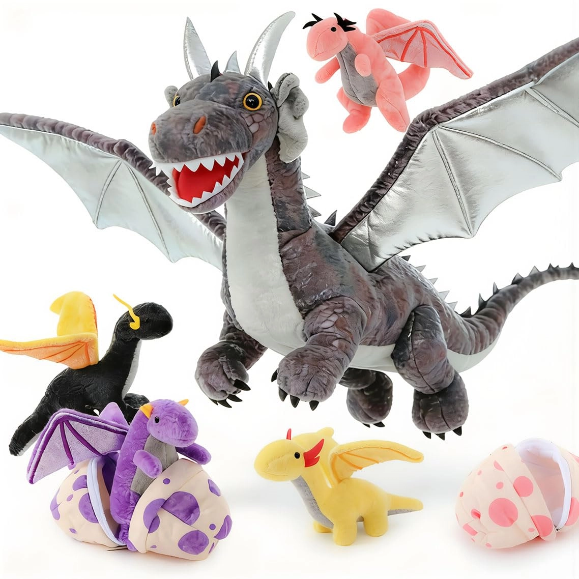 Mama Dragon with Baby in Belly - 55 cm