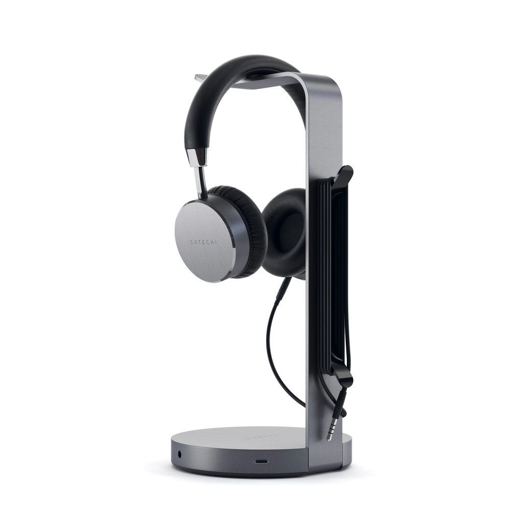 Headphone Stand for Over-ear Headphones - USB-A Ports 3.5mm Jack