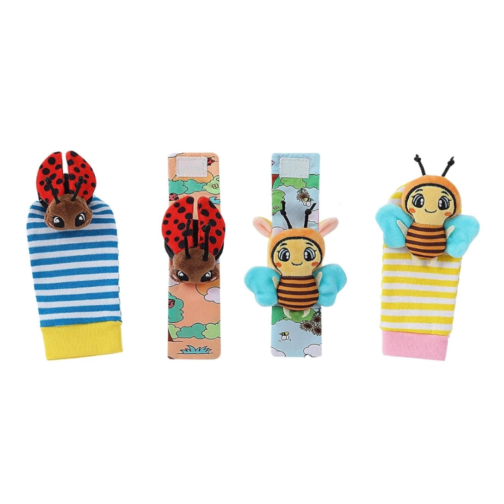 Wrist Rattle & Foot Finder Socks - 1+ Animal designs