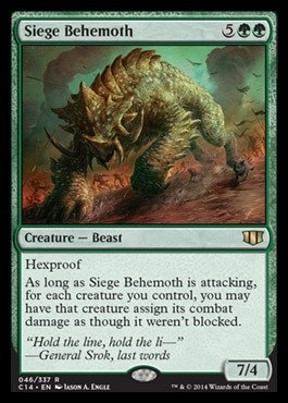 Magic: the Gathering Siege Behemoth - Commander 2014 Rare