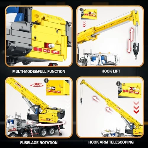 Automatic Crane Building Kit (22007) - 2206 Pieces Remote Control