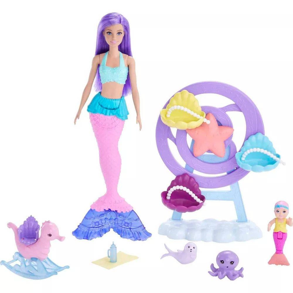 Dreamtopia Magical Mermaid Playset - Lavender Hair Includes Merbaby Baby Seal Baby Octopus Ages 3+