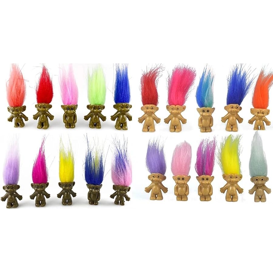Yintlilocn Troll Doll - 20packs PVC Vintage