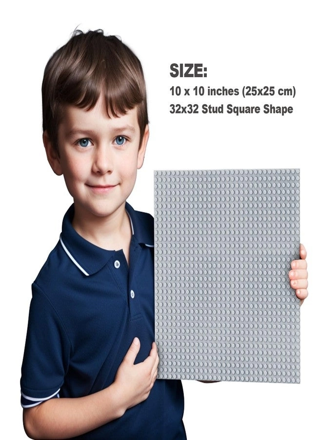 Baseplate for Building Bricks 25.5x25.5cm - 8pcs